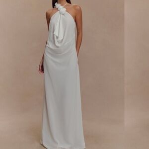[SOLD] Meshki Rosalia Cowl Neck Halter Maxi Dress